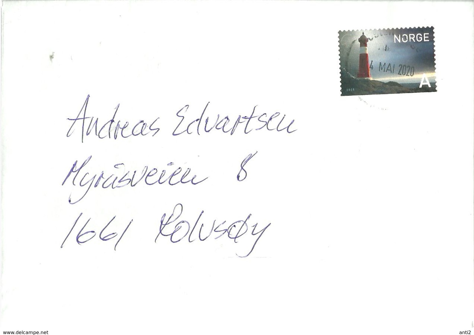 Norway 2020   Cover  With Lighthous Stamp - Cancelled 4 May 2020 - Covers & Documents