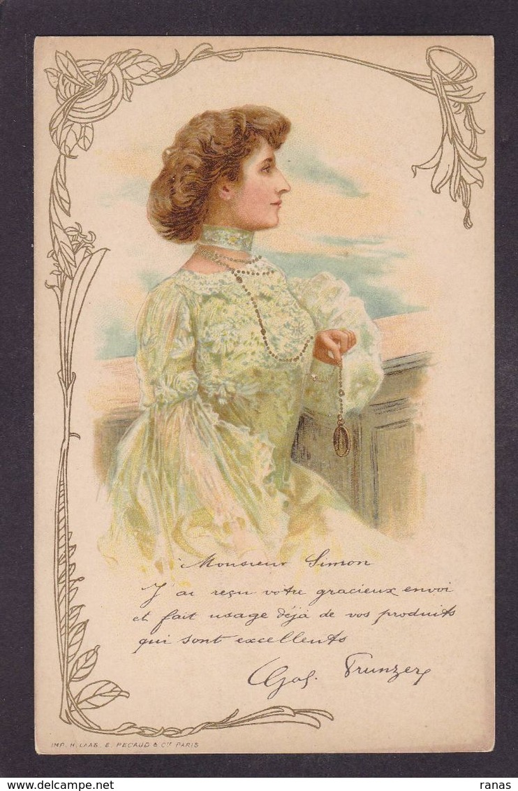 CPA Publicité Parfum Crème Simon FEMME Femme Girl Women Art Nouveau Non Circulé - Advertising