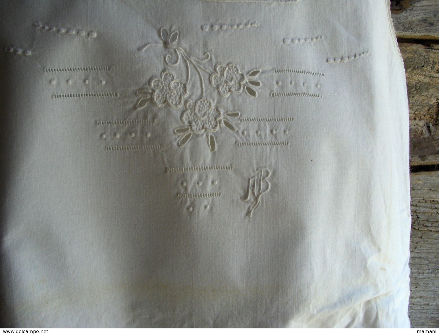 Nuisette Chemise Coton Avec Monogramme A B - 1900-1940