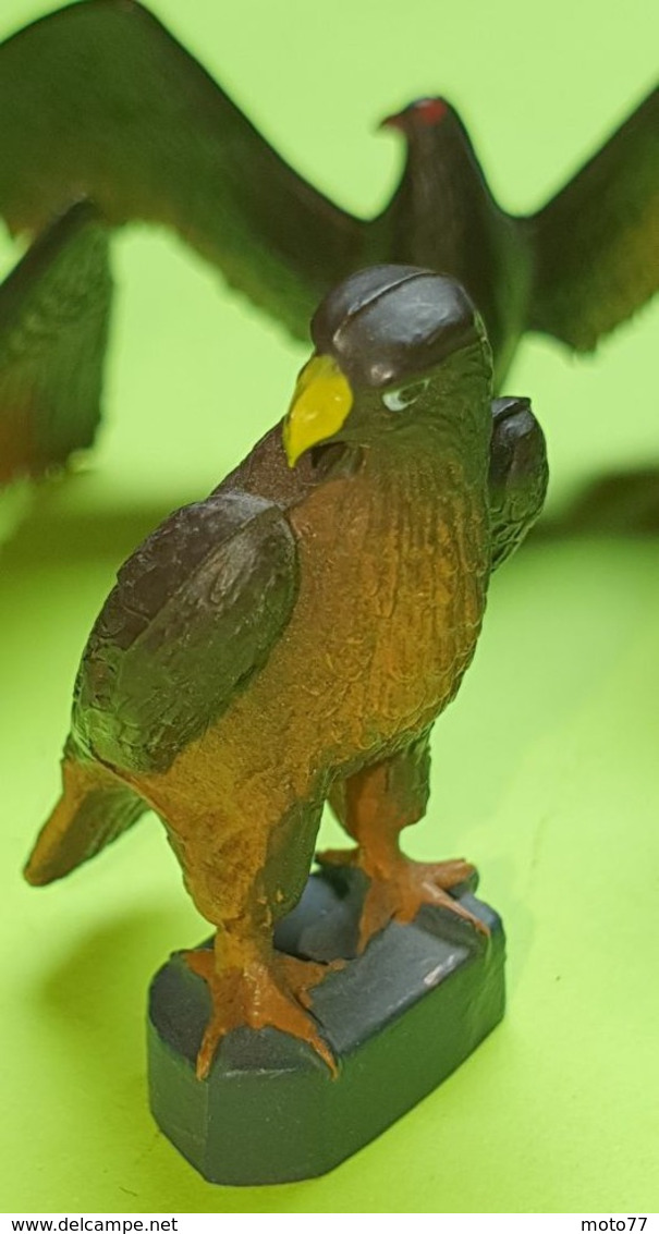 Lot 3 Figurines Jouet AIGLE - Environ Envergure 7 Cm - Matière Plastique - Etat D'usage - Années 1970 - Birds