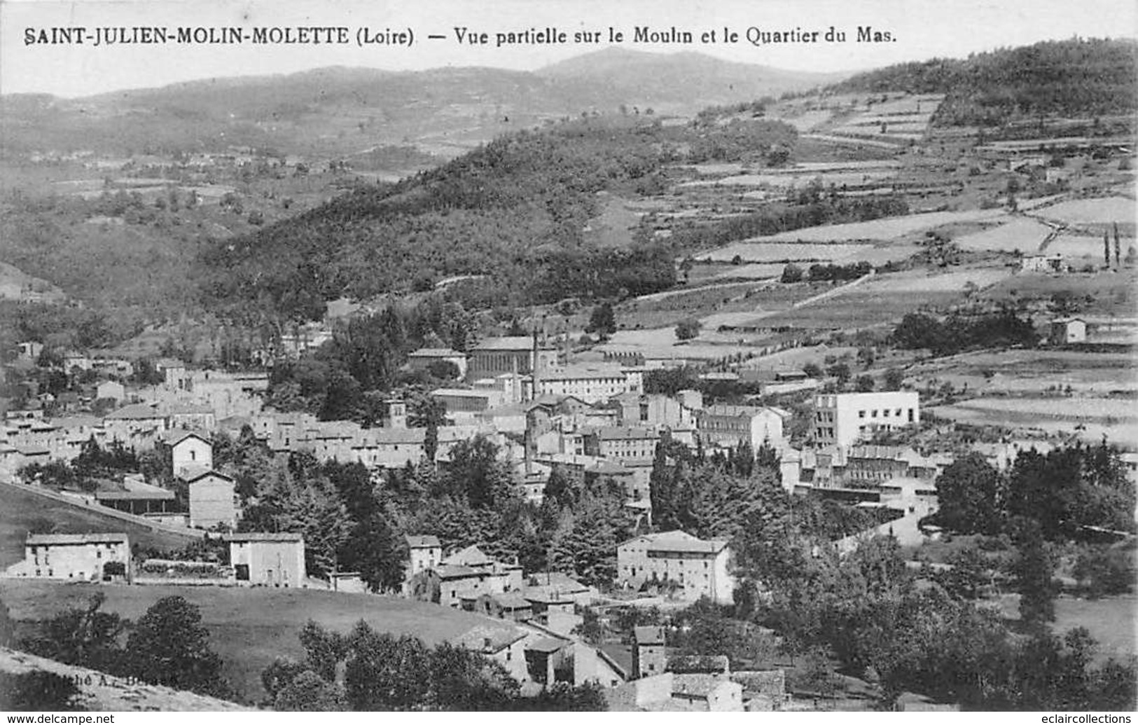 Saint Julien Molin Molette       42       Vue Partielle Sur Le Moulin Et Quartier Du Mas      (voir Scan) - Other & Unclassified