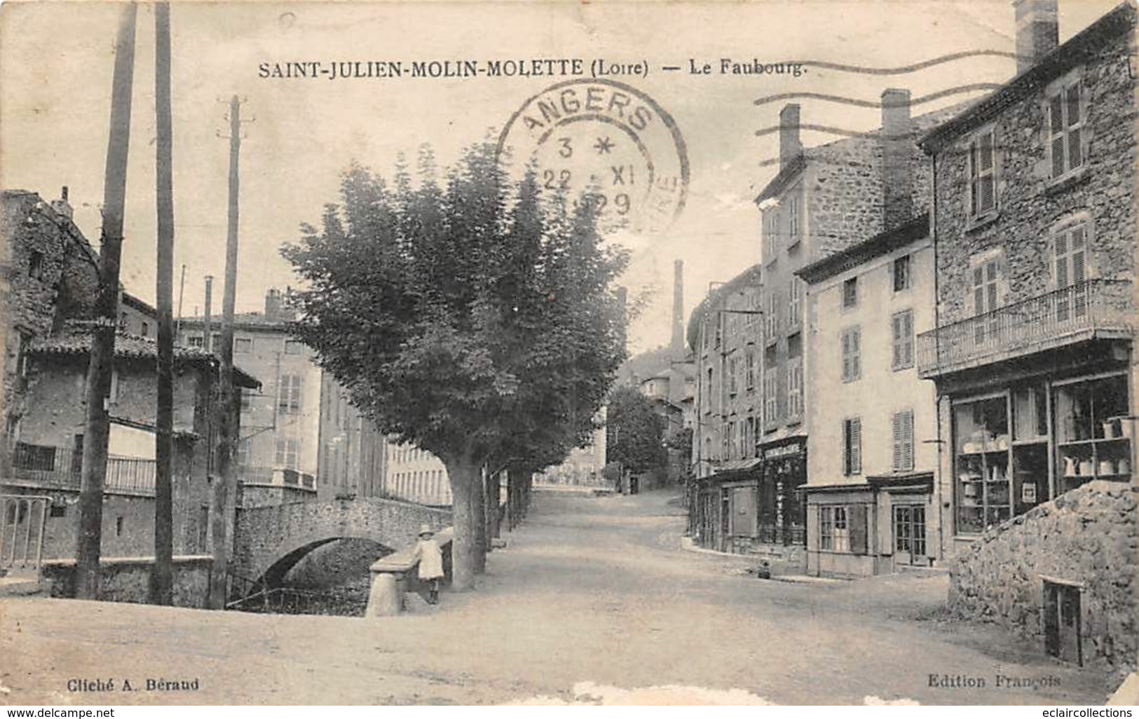 Saint Julien Molin Molette       42       Le Faubourg  :   Défaut Côté Verso        (voir Scan) - Otros & Sin Clasificación