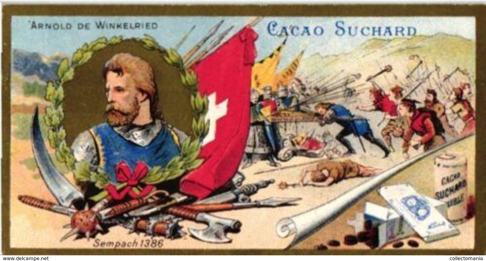 6 Chromo Litho Cards Chocolate SUCHARD Set59A C1899 Famous Comanders Litho Napoleon Skobeleff  Wellington - Suchard
