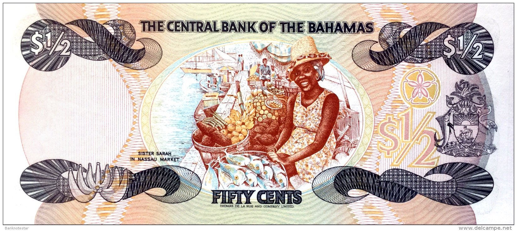 Bahamas 1/2 Dollar, P-42a (1984) UNC - Bahamas