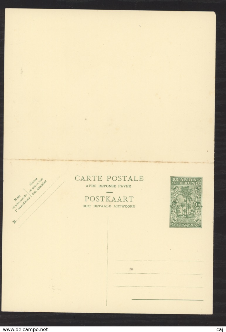 Ruanda Urundi  -  Entiers  :  Cartes Avec Réponse Payée  1F20 + 2F 40 - Stamped Stationery