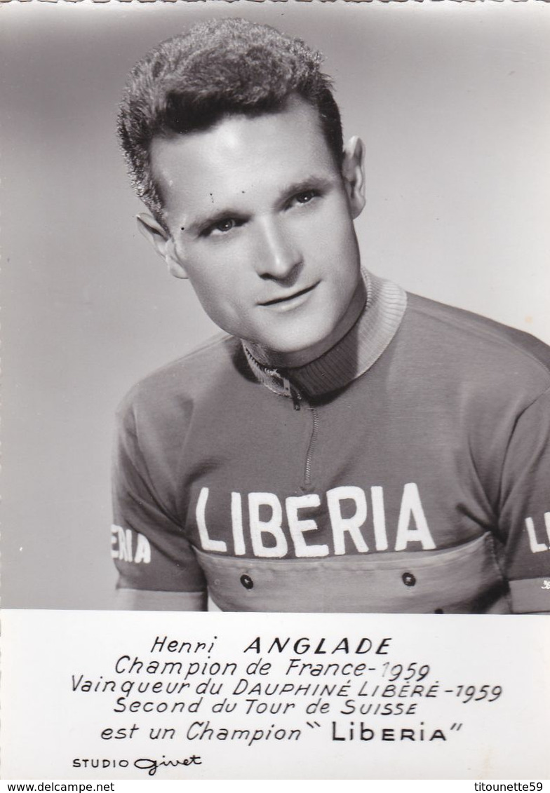 CYCLISME- Henri NGLADE-Champion De France 1959-Vainqueur Du DAUPHINE LIBERE-1959-Champion "LIBERIA"- Bon ETAT- - Ciclismo