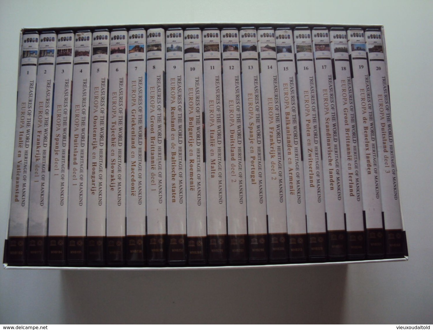 BOX 20 DVD    TREASURES  OF  THE  WORLD  "EUROPA"   HERRITAGE OF MANKIND  ENGLISH/ DEUTSCH {NL Ondertiteling} - Dokumentarfilme