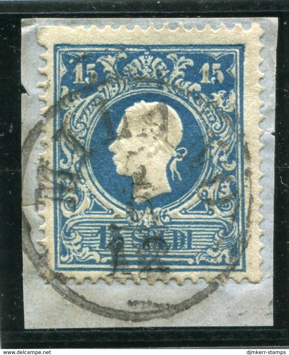 LOMBARDY VENETIA 1858 Franz Jospeh 15 Soldi Type I, Used On Piece.  Michel 11 I - Usados