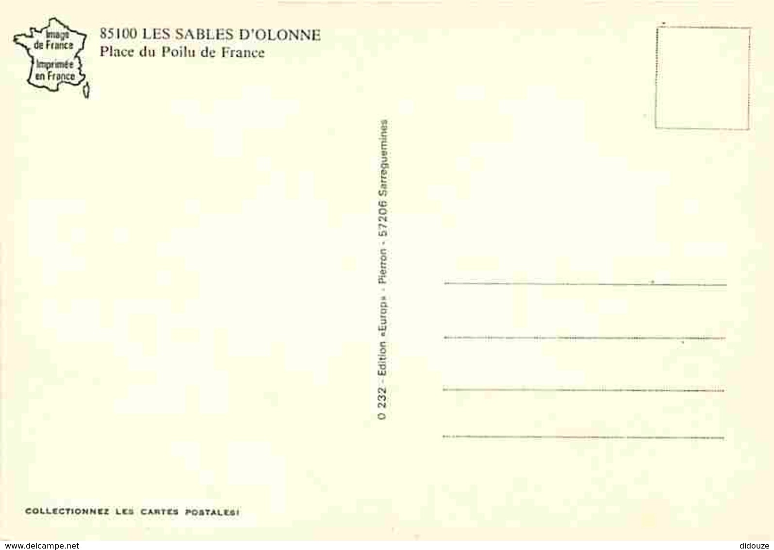 85 - Les Sables D'Olonne - Place Du Poilu De France - CPM - Voir Scans Recto-Verso - Sables D'Olonne