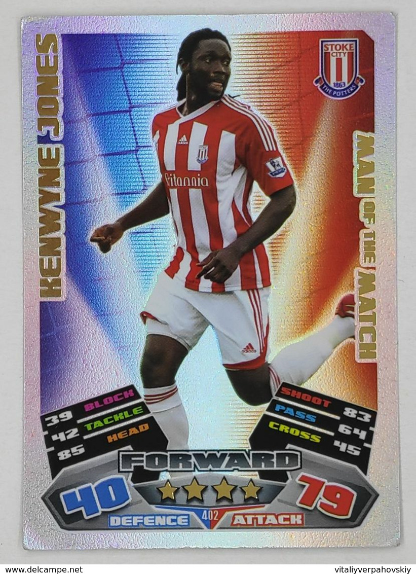 Kenwyne Jones. Match Attax 2012 Man Of The Match Cards. Stoke City - Trading Cards