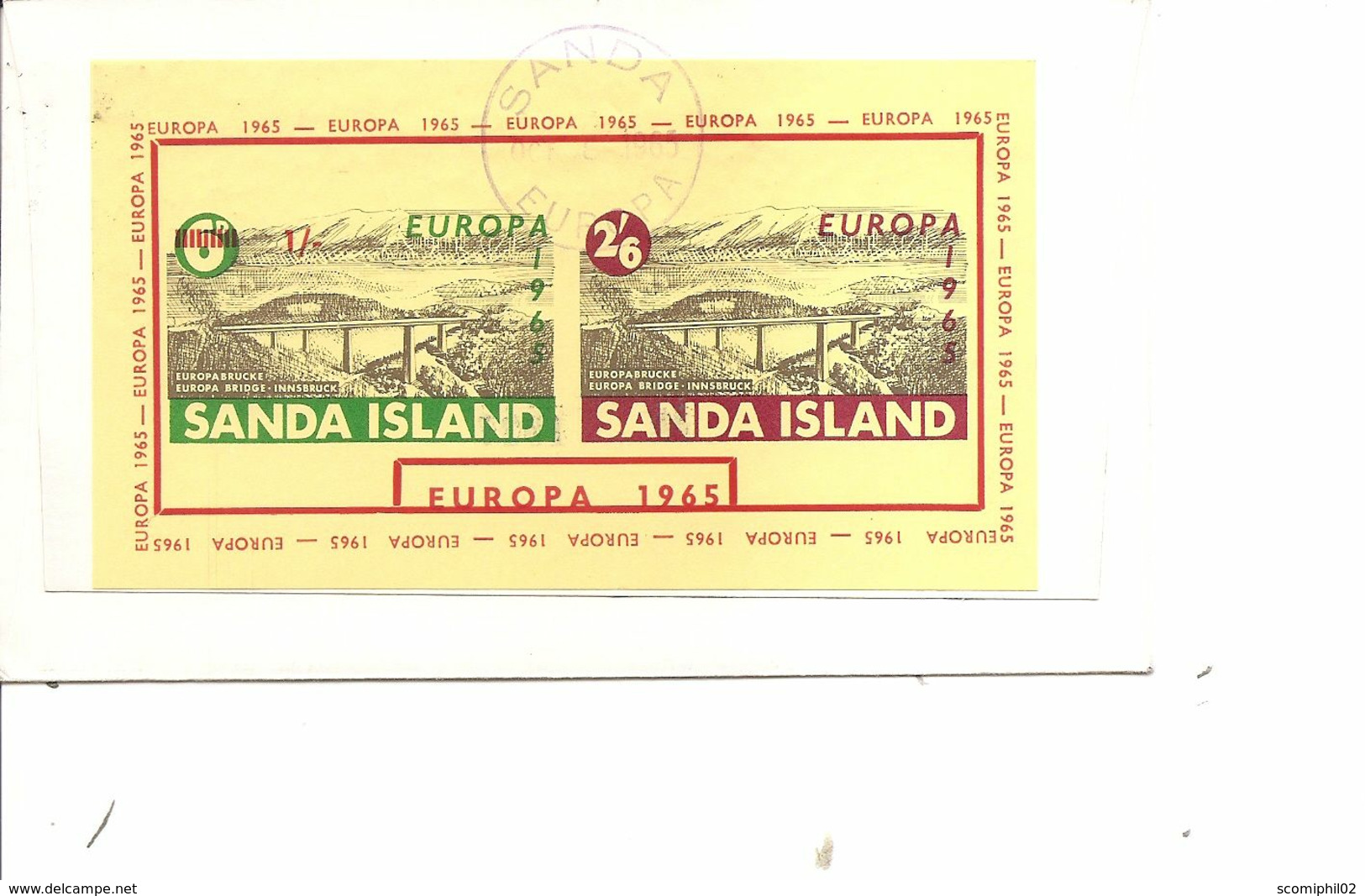 Grande-Bretagne - Locales - Sanda Island -Europa 1965 ( FDc Voyagé De 1965 à Voir) - Local Issues