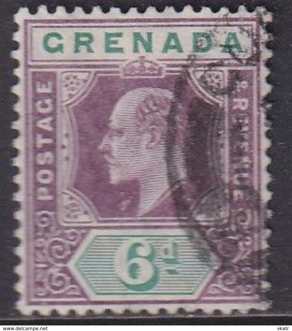 GRENADA 1906 SG 72 6d Used (ordinary Paper) Wmk Mult.Crown CA CV £32 - Grenada (...-1974)