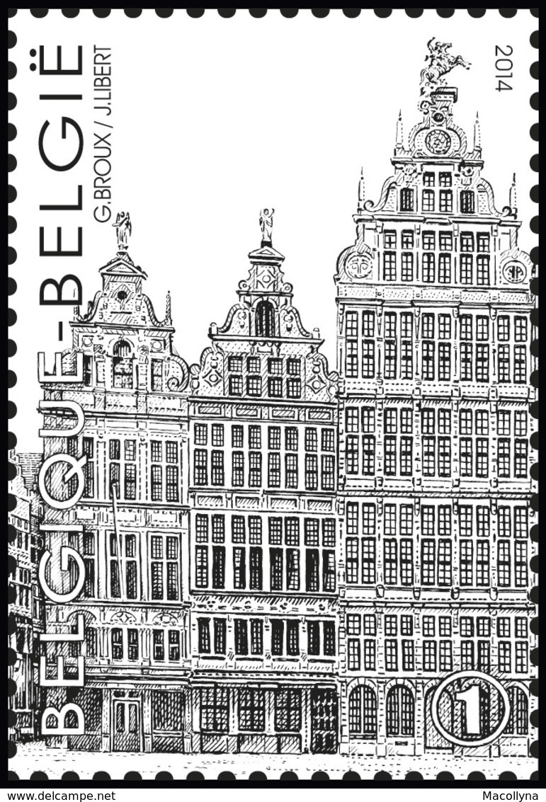 Blok 219** De Antwerpse Grote Markt 4440/44** / La Grand Place D'Anvers - 1961-2001