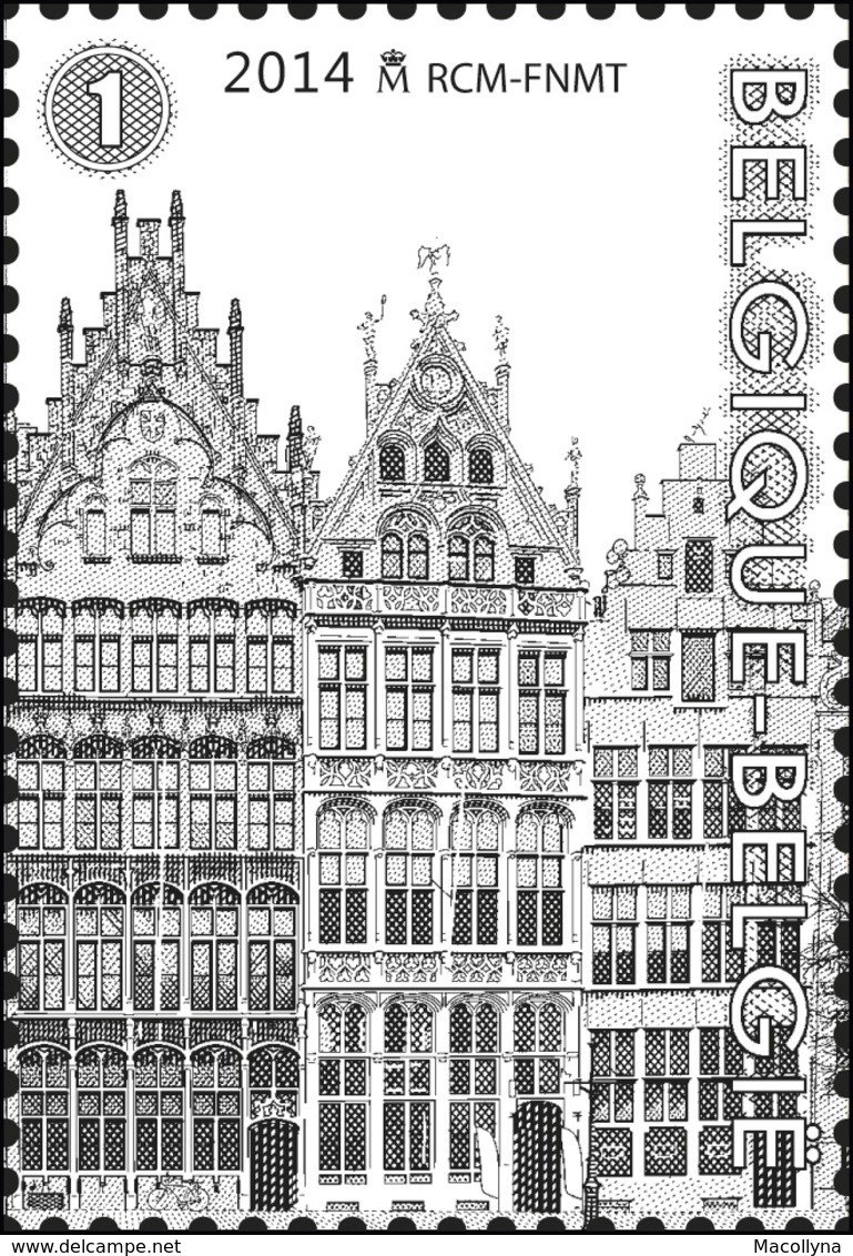 Blok 219** De Antwerpse Grote Markt 4440/44** / La Grand Place D'Anvers - 1961-2001