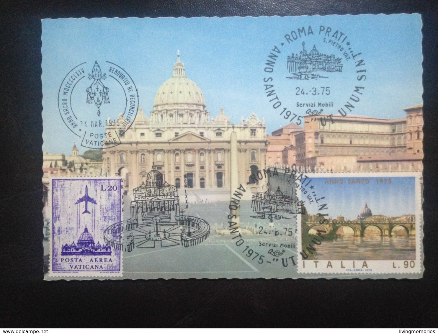 Vatican, Uncirculated Postcard, « Popes », « Architecture », « Squares», 1975 - Monuments