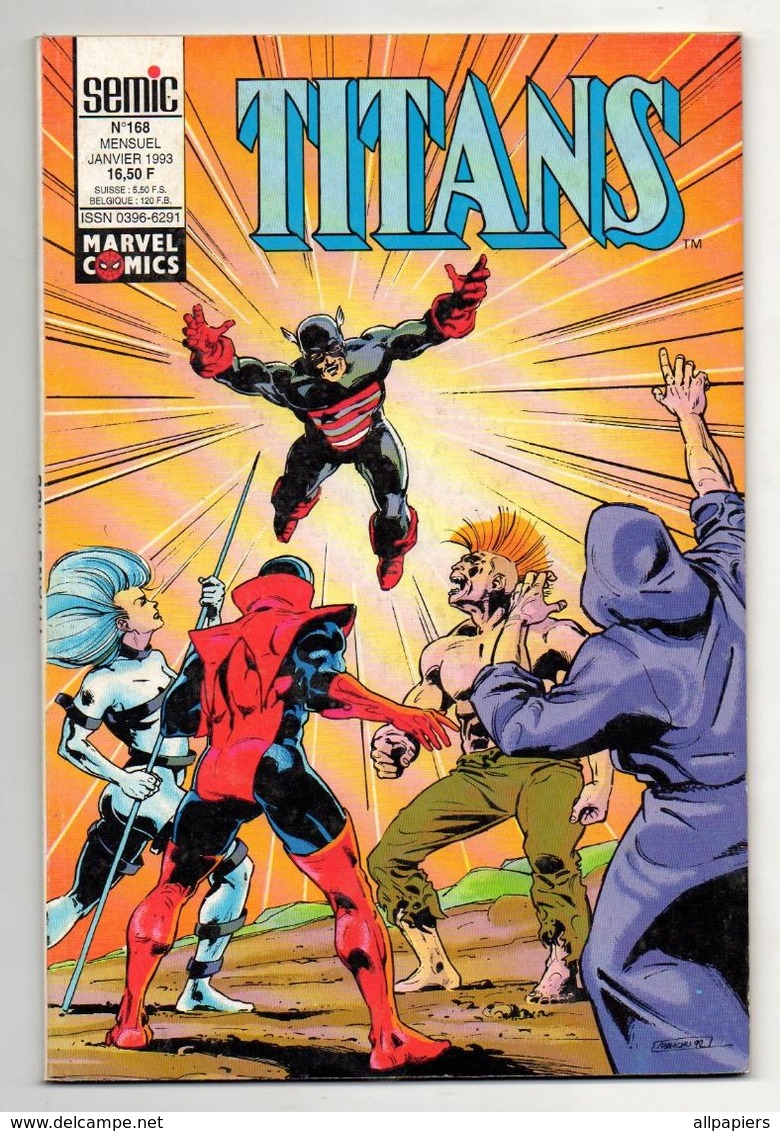 Titans N°168 Excalibur - Captain America - Les Vengeurs De La Côte Ouest De 1993 - Titans