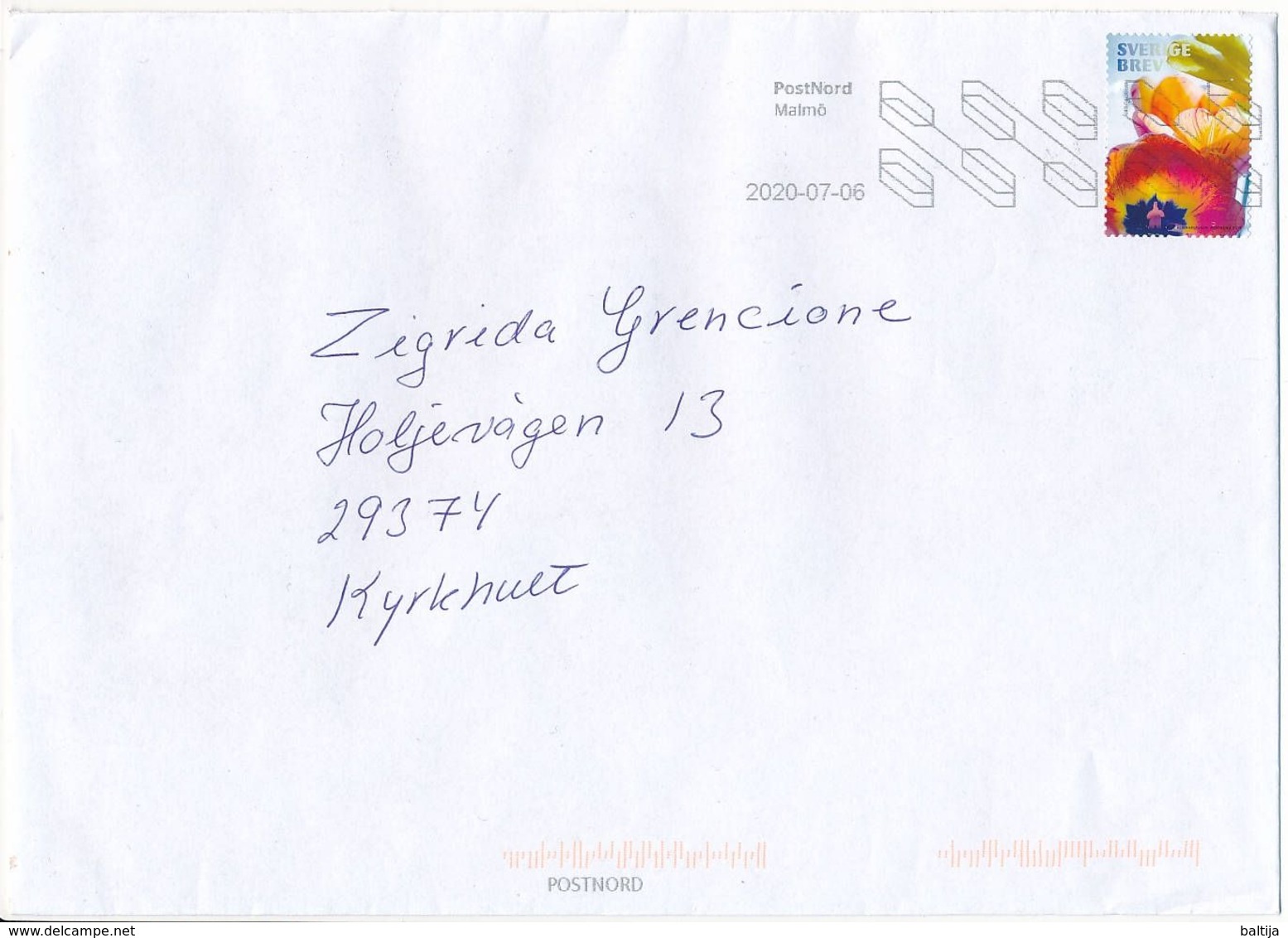 Mi 3266 Domestic Cover / Flowers, Tulip - 6 July 2020 Malmö - Lettres & Documents