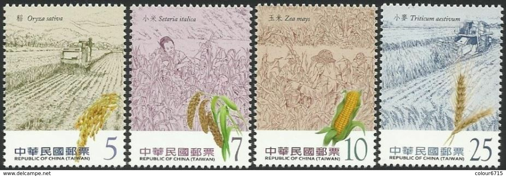 China Taiwan 2013 Food Crop Postage Stamps - Grains 4v MNH - Blocs-feuillets