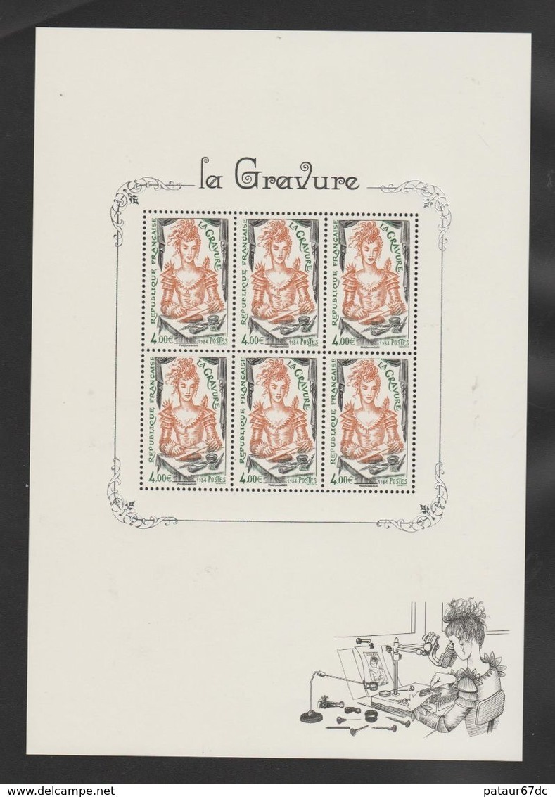 FRANCE / 2020 / Y&T N° 5408 ? ** TP Isolé Issu Du Feuillet De 6 TP "La Gravure" X 1 BdF Bas - Unused Stamps