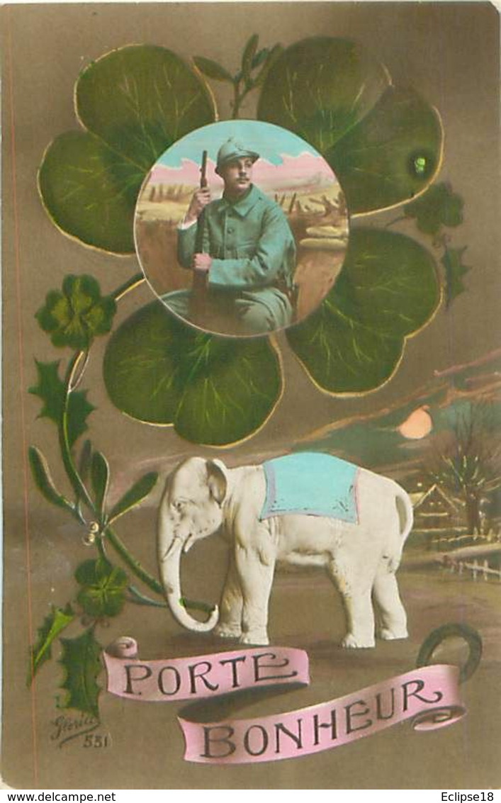 Fantaisie - Elephant Porte Bonheur - Militaire    N 2895 - Elefanten