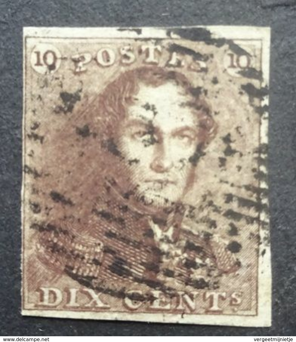 BELGIE  1849     Nr. 1 E     Gestempeld       CW 160,00 - 1849 Epaulettes