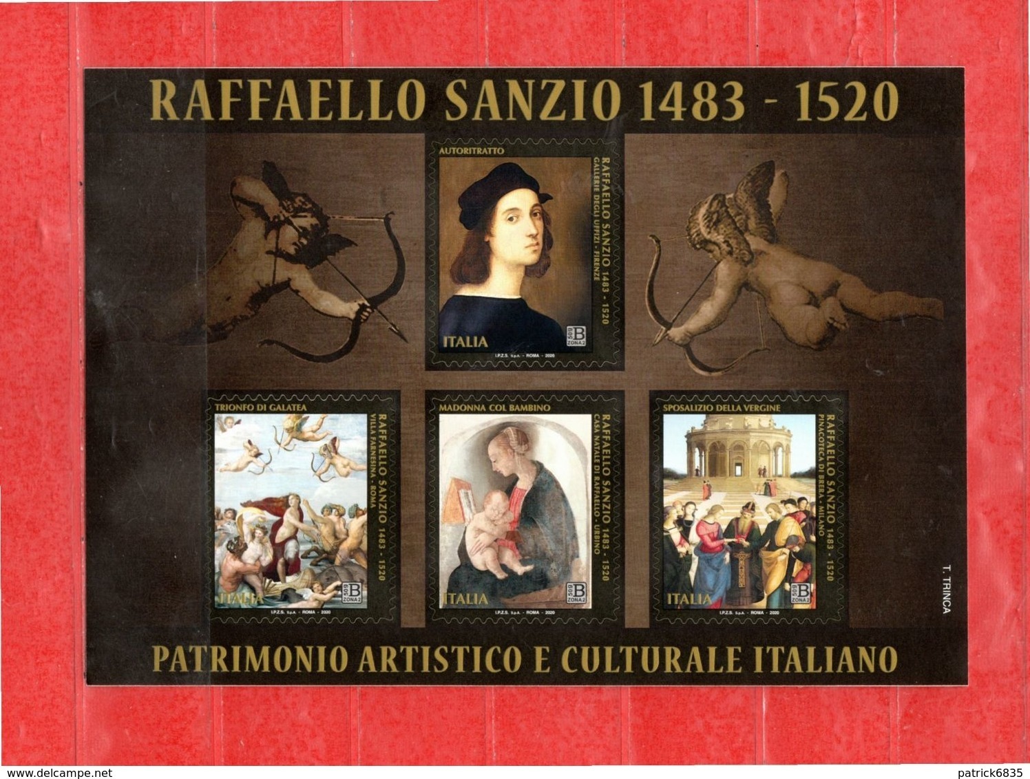 Italia ** - 2020 -  RAFFAELLO SANZIO. FOGLIETTO NUOVO .  MNH - Blocchi & Foglietti