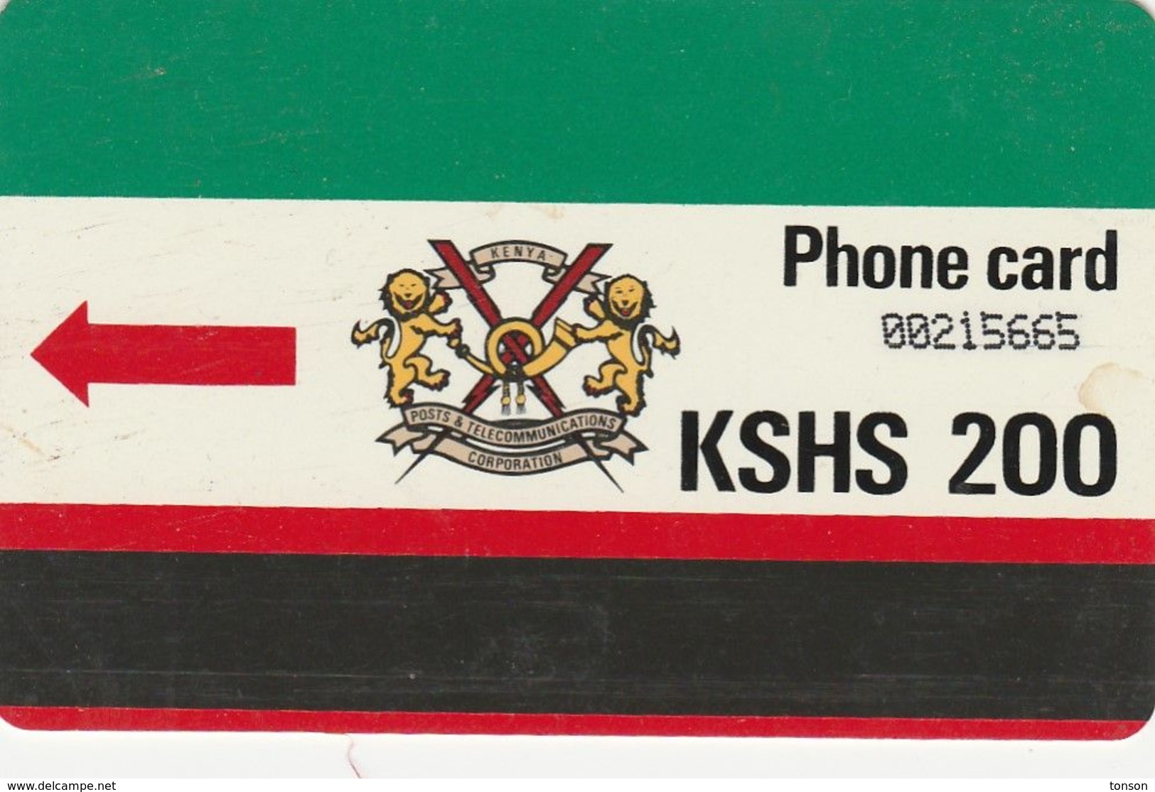 Kenya, KEN-03b, 200 KSHS, K.P.T.C. Logo 200 (No Notch - Small Number), 2 Scans. - Kenia