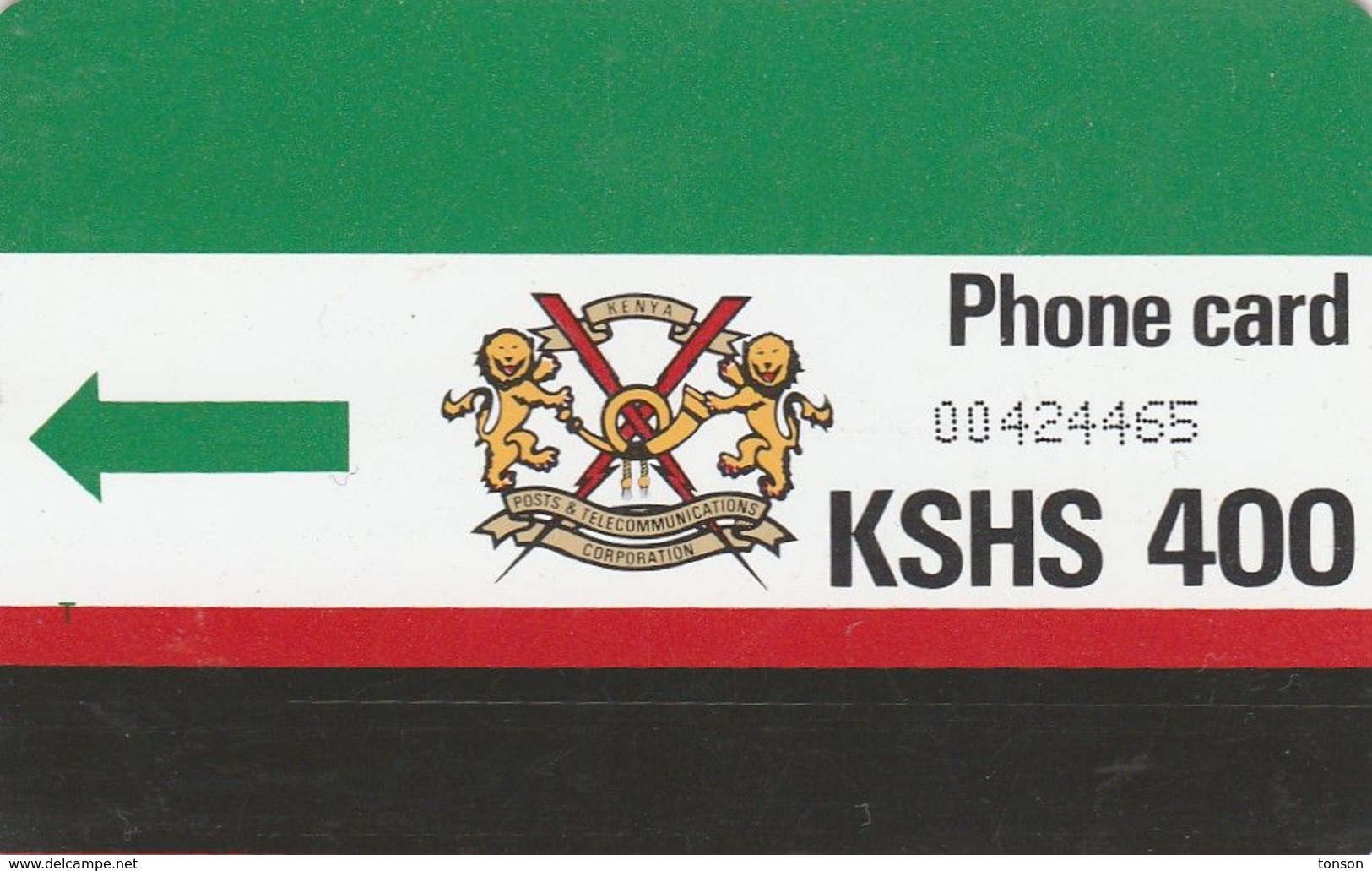 Kenya, KEN-10, 400 KSHS, K.P.T.C. Logo 400 (No Notch & Letter "T"), 2 Scans. - Kenia