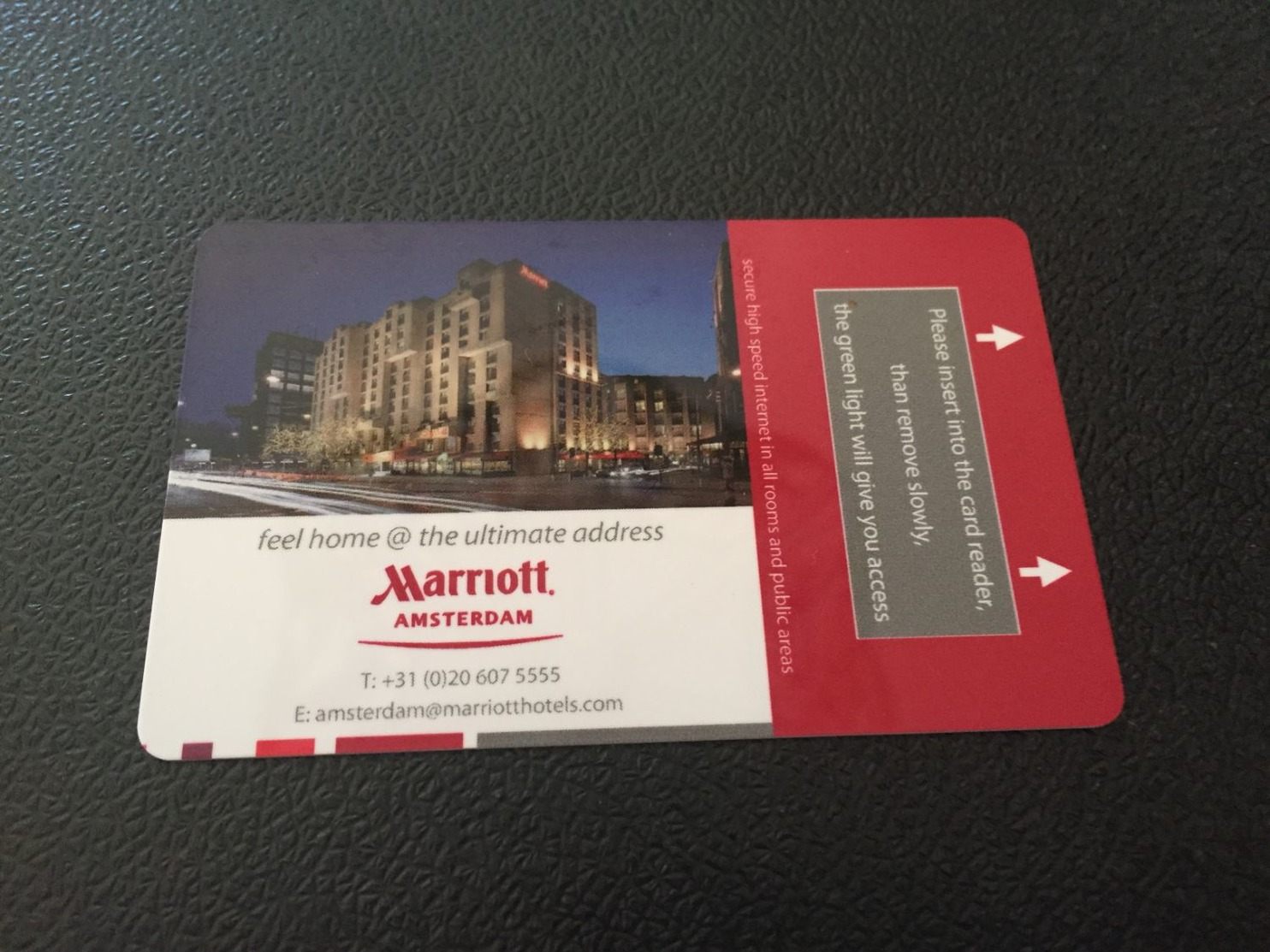 Hotelkarte Clef De Hotel Tarjeta Hotel Room Key  HOTEL  AMSTERDAM MARRIOTT  HOLLAND CASINO - Unclassified