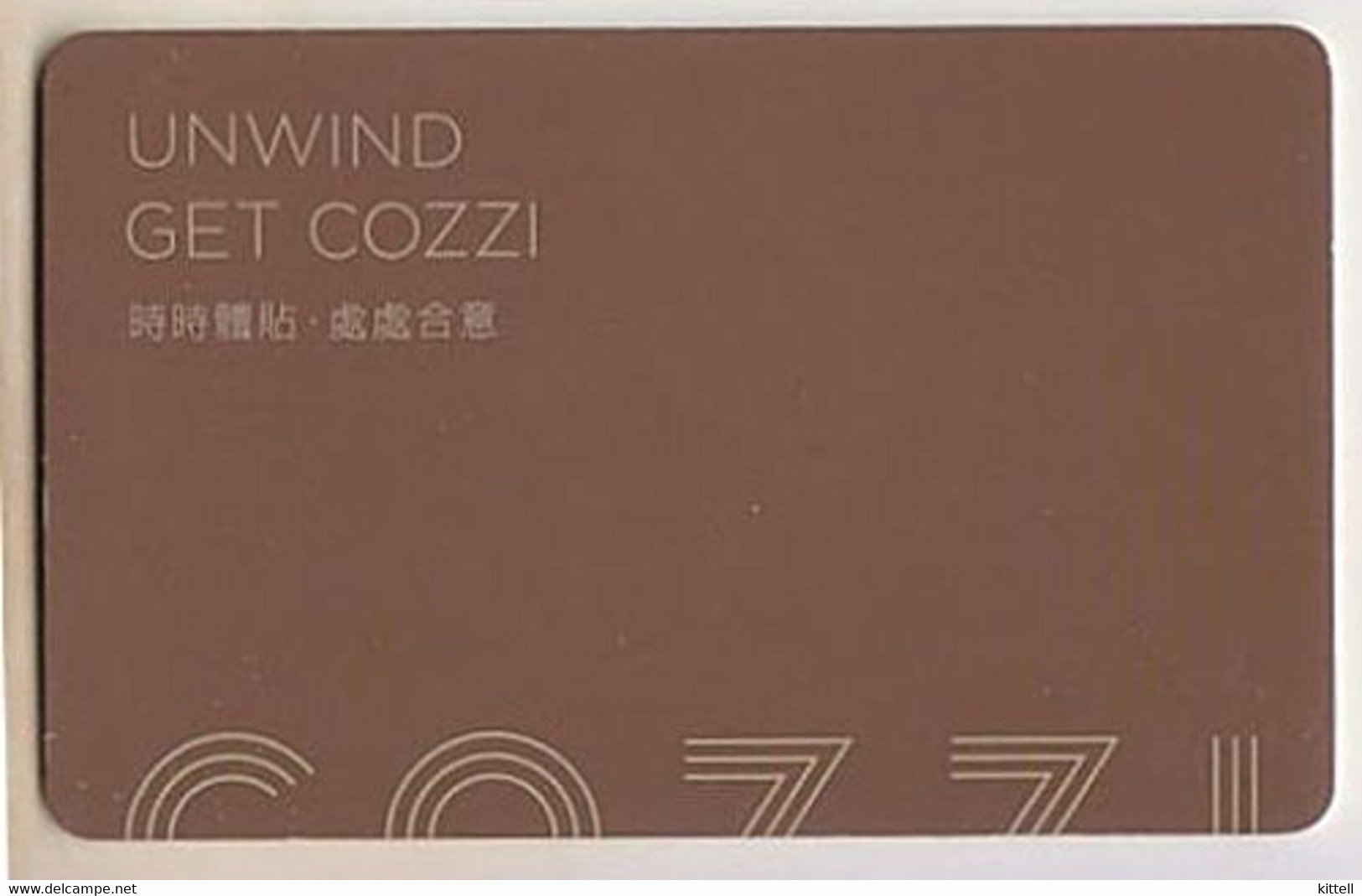 Hotel Cozzi Zhongxiao Taipei Taiwan Keycard - Chiavi Elettroniche Di Alberghi