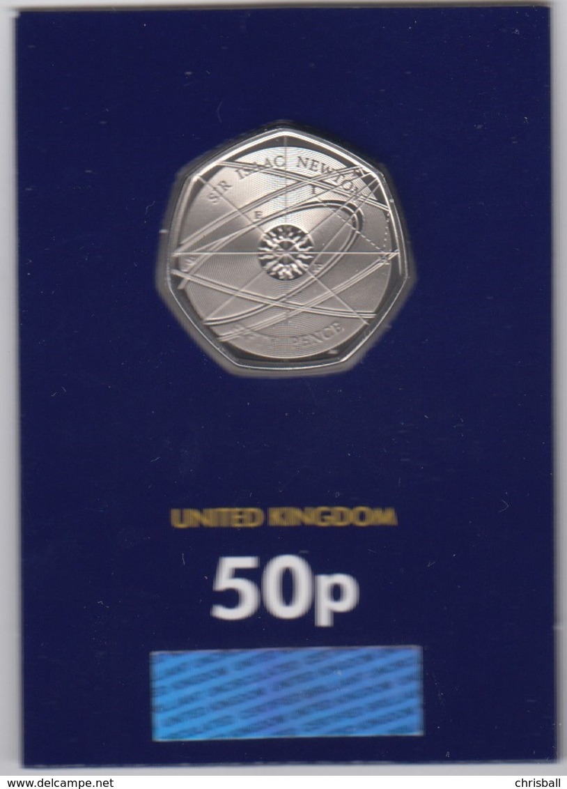 Great Britain UK 50p Coin 2018 Isaac Newton - Brilliant Uncirculated BU - 50 Pence