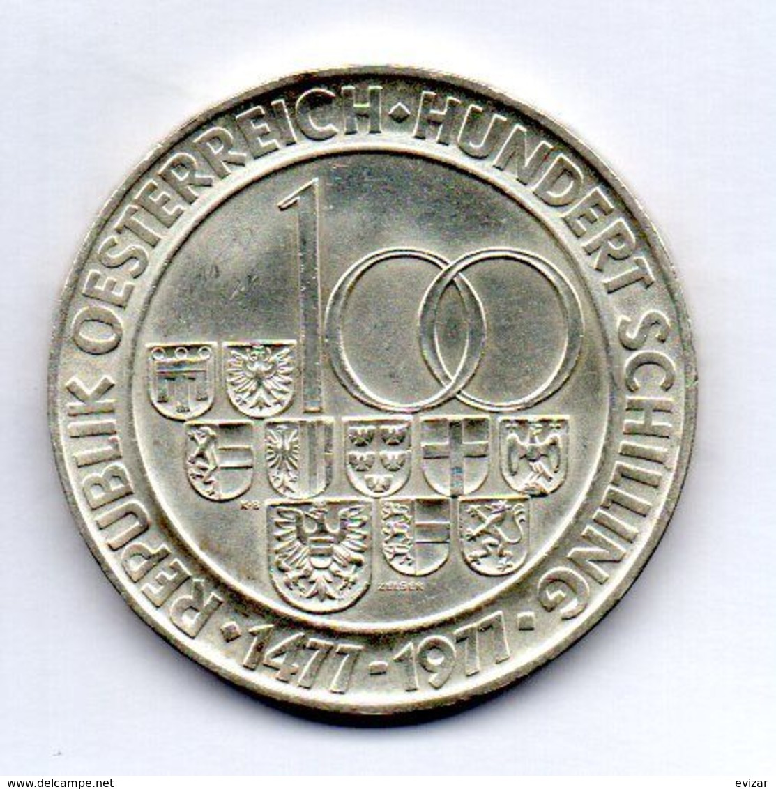 AUSTRIA, 100 Schilling, Silver, Year 1977, KM #2936 - Oostenrijk