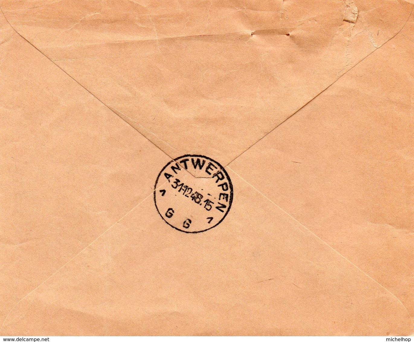 N° 434A, 479 Et 762 Sur Lettre Recommandée Par Exprès D'Antwerpen En Courrier Local - 1936-1951 Poortman