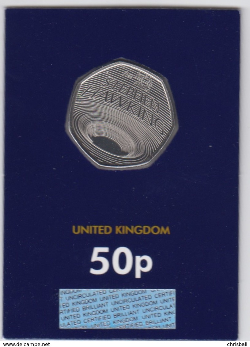 Great Britain UK 50p Coin 2018 Stephen Hawking - Brilliant Uncirculated BU - 50 Pence