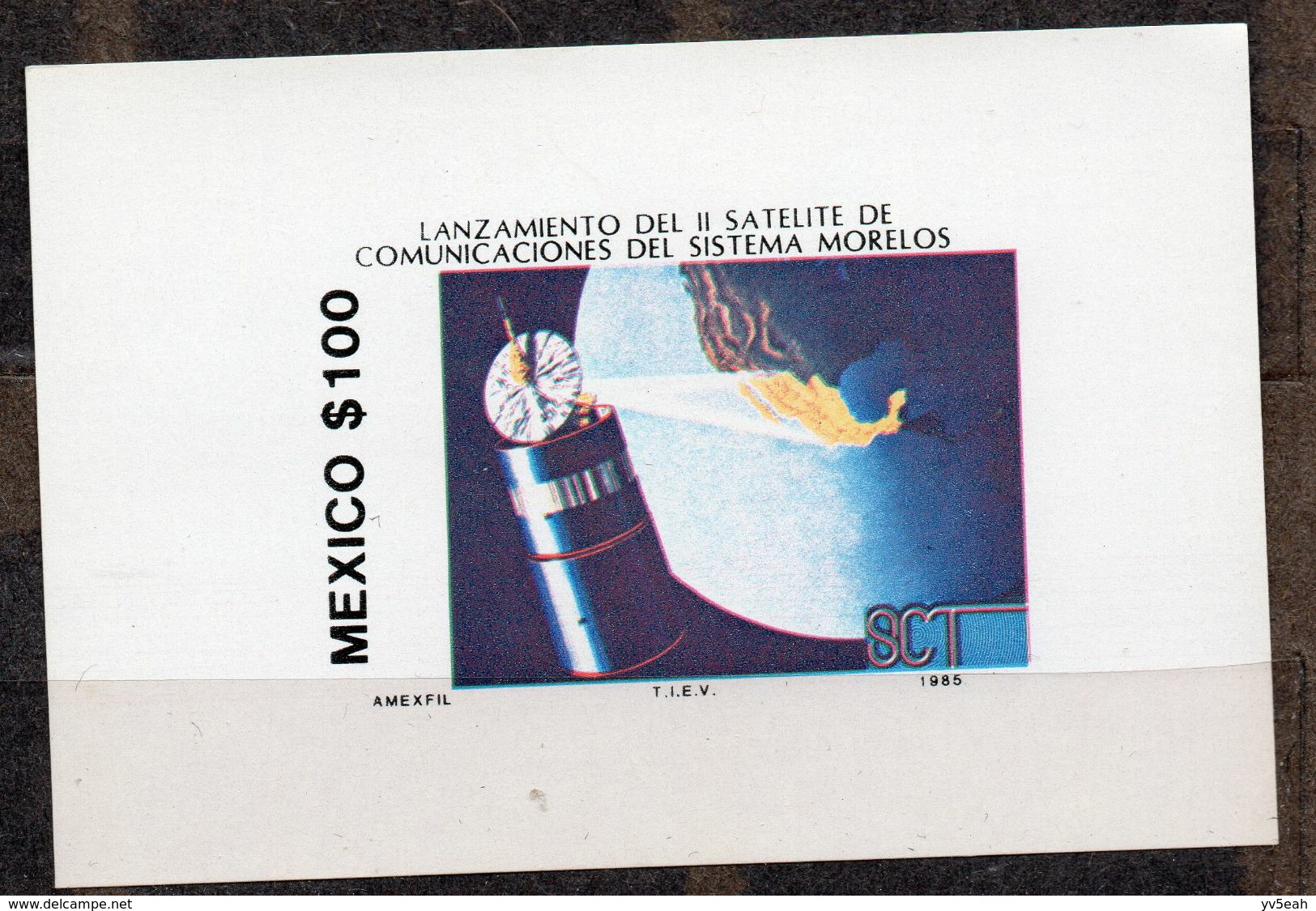 MEXICO 1985 SC# 1423 MNH -MORELOS AND TELECOMUNICATIONS SATELITE LAUNCH - IMPER. - Amérique Du Nord