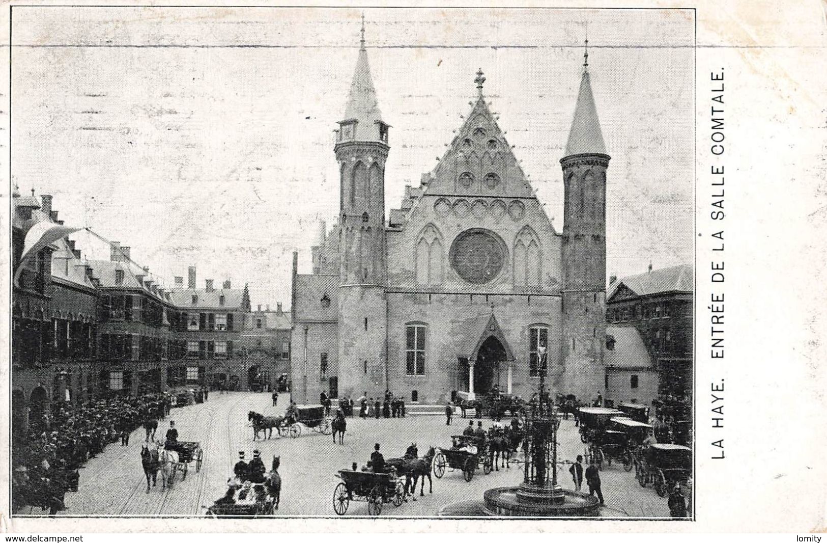 Pays Bas Den Haag La Haye Entrée De La Salle Comtale Attelage + Timbre Cachet Gravenhage 1907 - Den Haag ('s-Gravenhage)