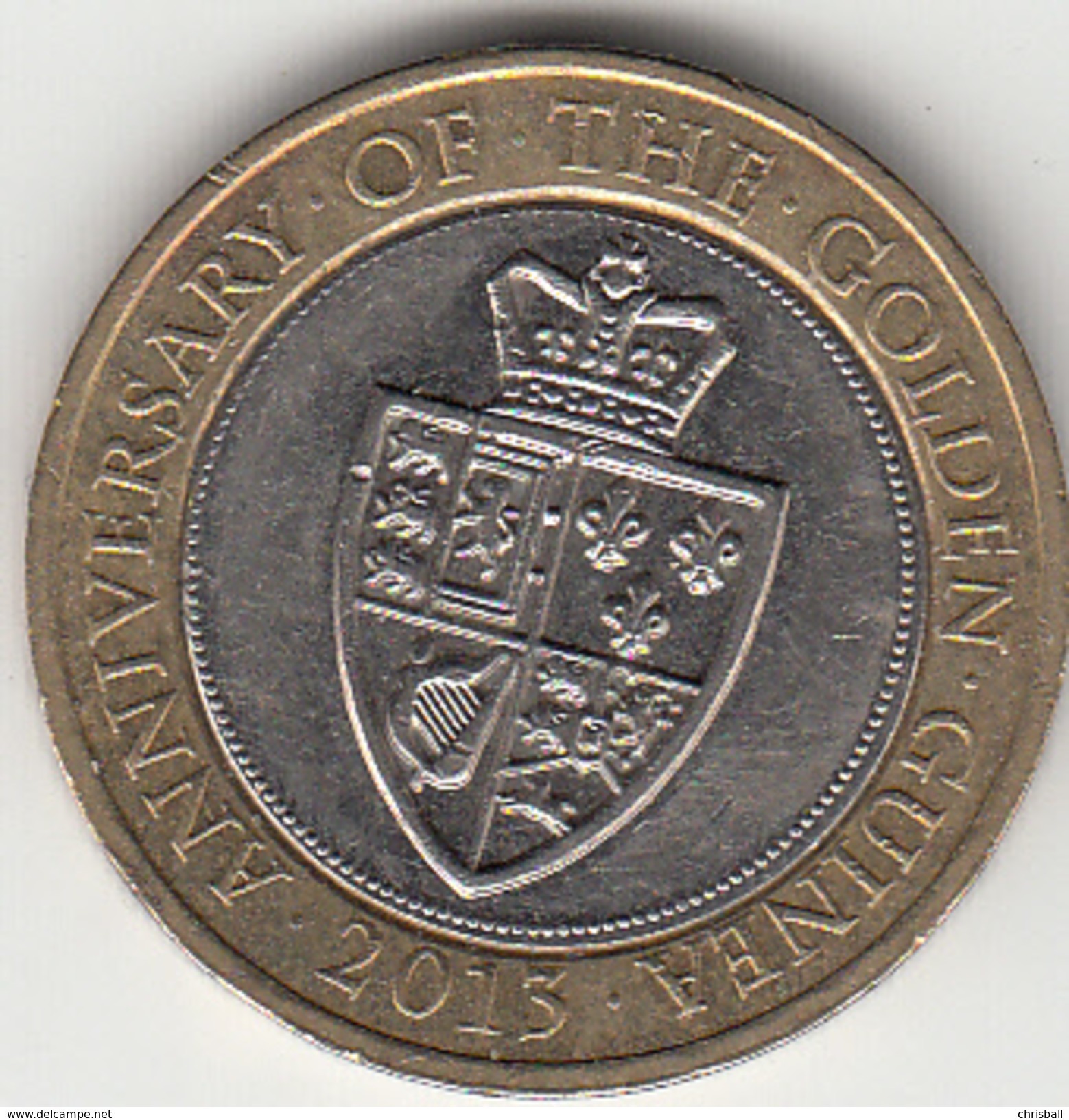 Great Britain UK £2 Two Pound Coin (Golden Guinea) - Circulated - 2 Pounds