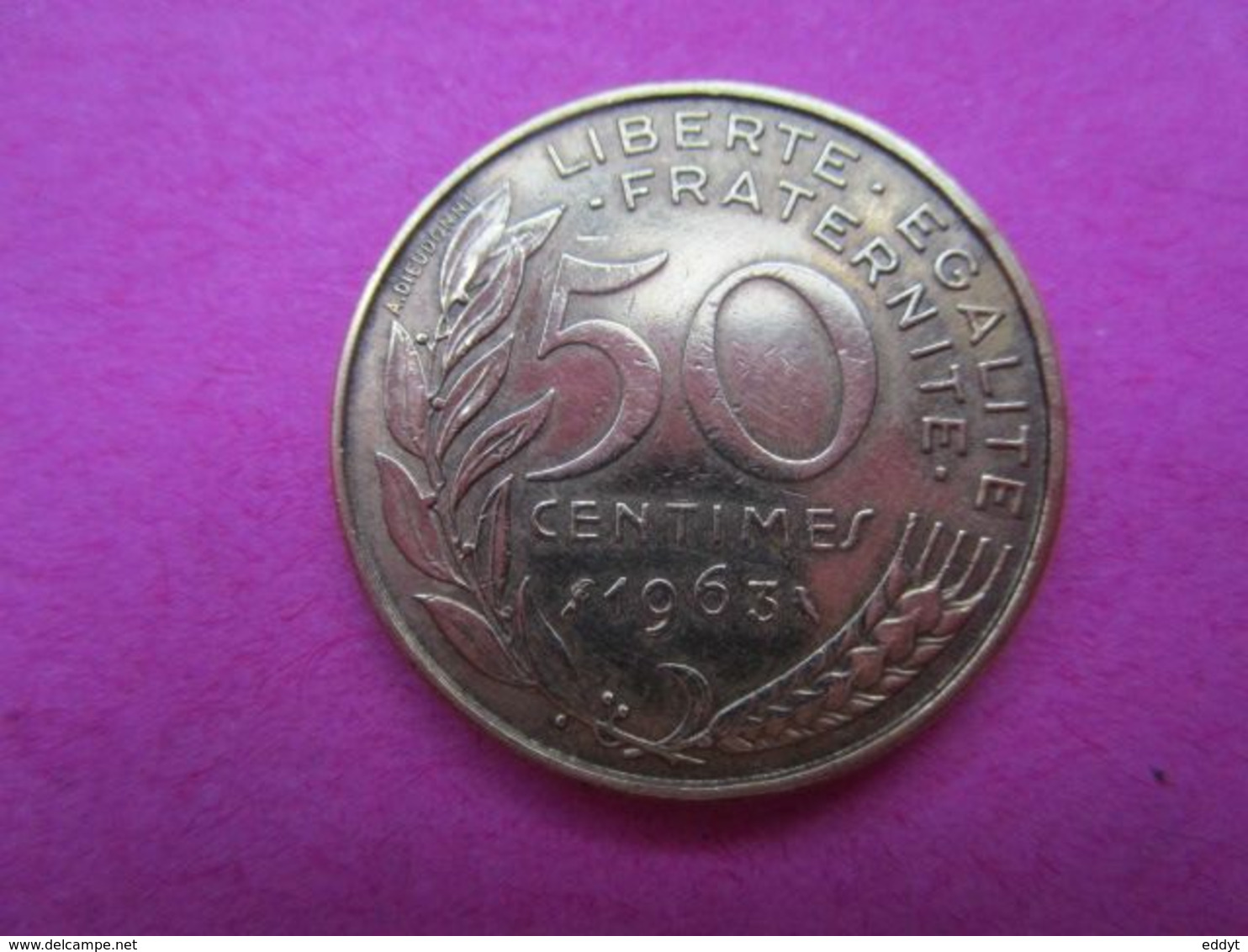 Pièce France 50 CENTIMES MARIANNE - BRONZE-Aluminum De 1963 - 50 Centimes