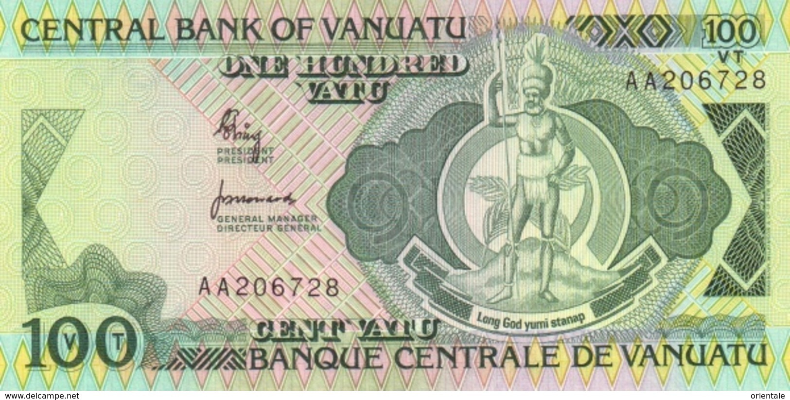 VANUATU  P. 1a 100 V 1982 UNC - Vanuatu