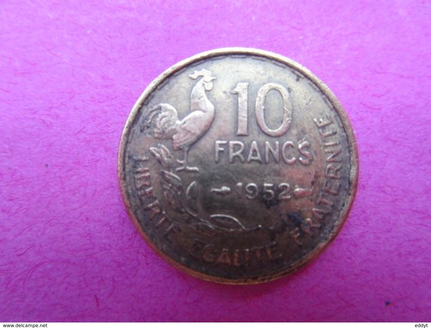 Pièce France 10 FRANCS  GUIRAUD - BRONZE-Aluminum De 1952 - 10 Francs