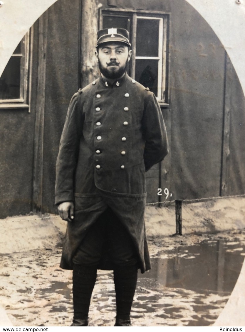 Foto Ak Soldat Francais Prisonnier De Guerre Konigsbruck Sachsen 1915 !cut! - War 1914-18