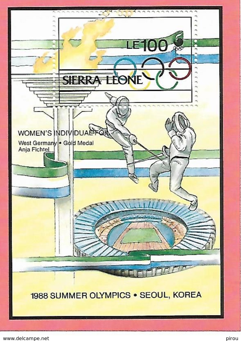 SIERRA LEONE BLOCS FEUILLETS JEUX OLYMPIQUES DE SEOUL 1988 - Estate 1988: Seul