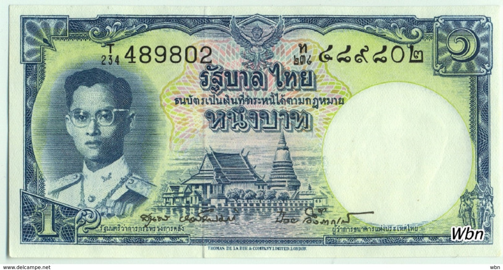 Thailand 1 Baht (P74d) Sign 40 -UNC- - Thaïlande