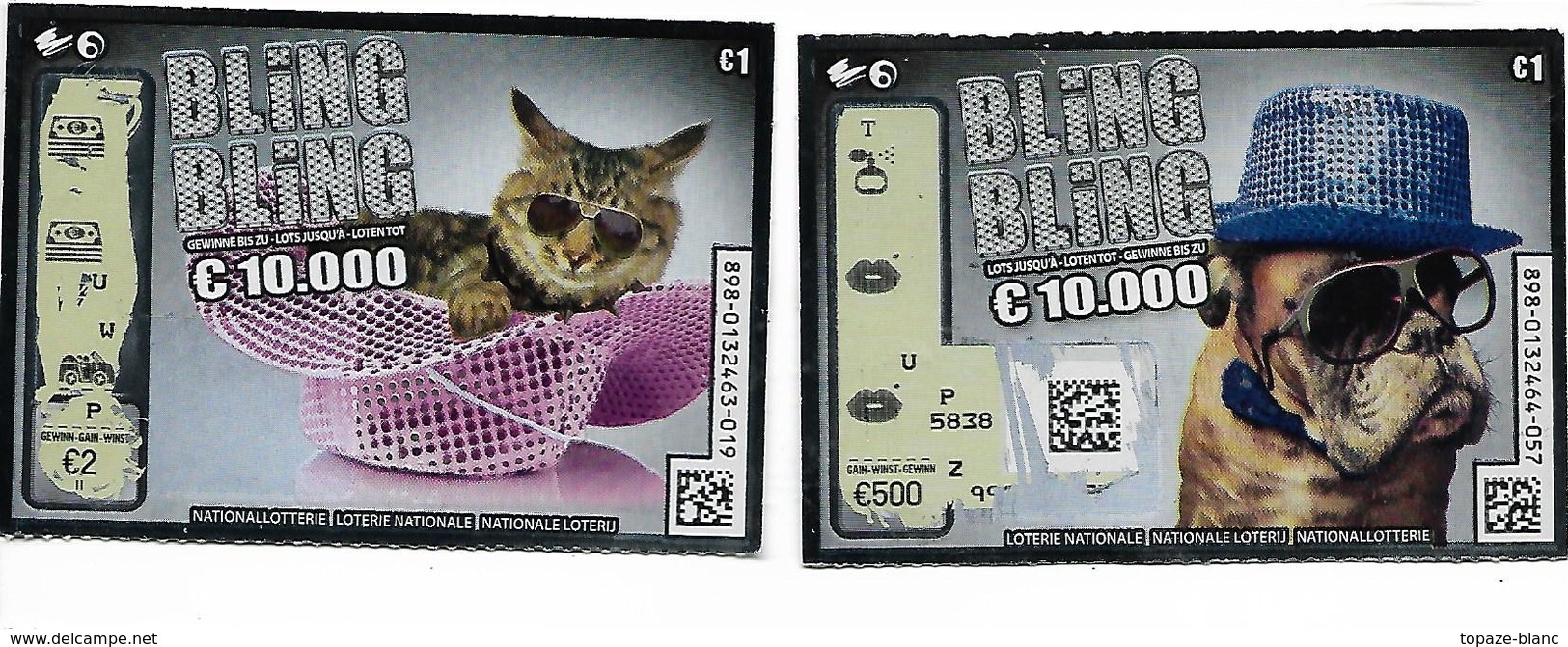 2 BILLETS DE LOTERIE / BLING BLING - Lottery Tickets