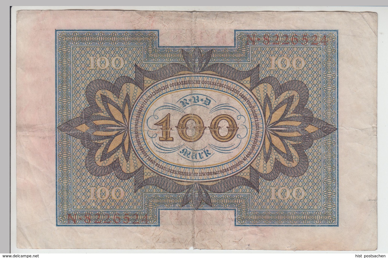 (D1198) Geldschein Reichsbanknote 100 Mark 1920 - Altri & Non Classificati