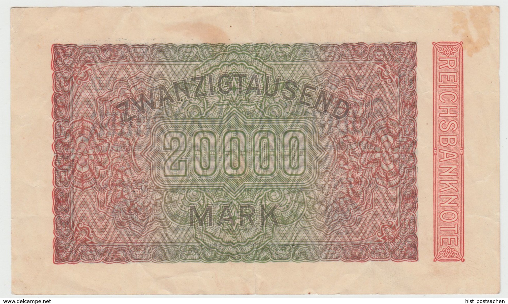 (D1191) Geldschein Reichsbanknote 20.000 Mark 1923 - Sonstige & Ohne Zuordnung