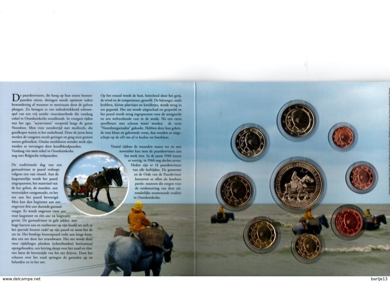 BELGIE FDC SET 2014 DE PAARDENVISSERIJ - België