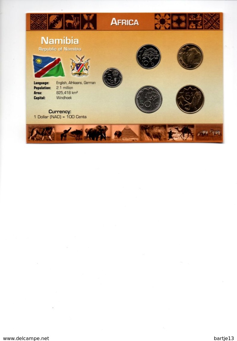 NAMIBIE TYPE COIN SET 5 PCS. - Namibia