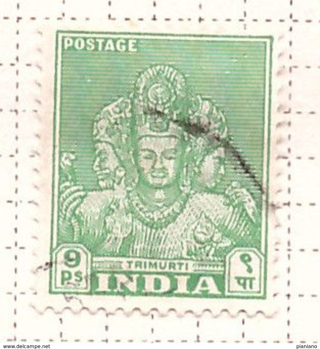PIA - INDIA  - 1949 : Uso Corrente - Trimurti  - (Yv 9) - Used Stamps