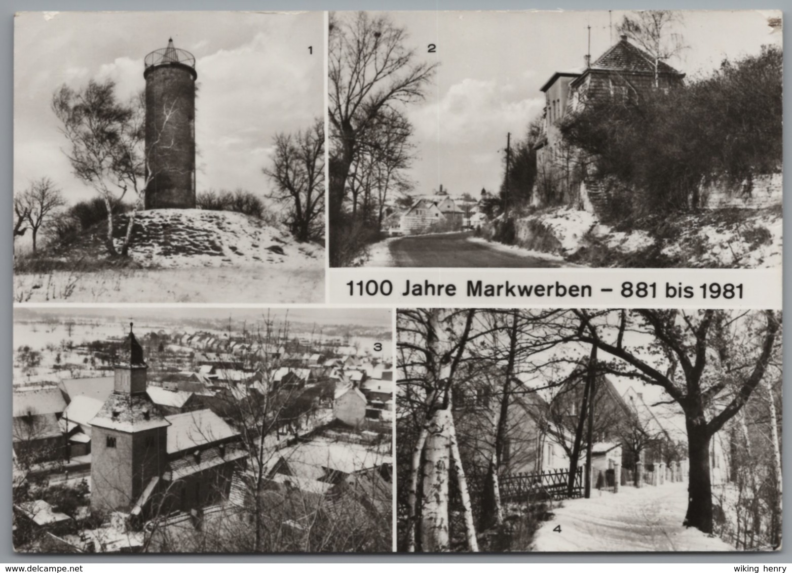 Weißenfels Markwerben - S/w Mehrbildkarte 5   1100 Jahre Markwerben - Weissenfels